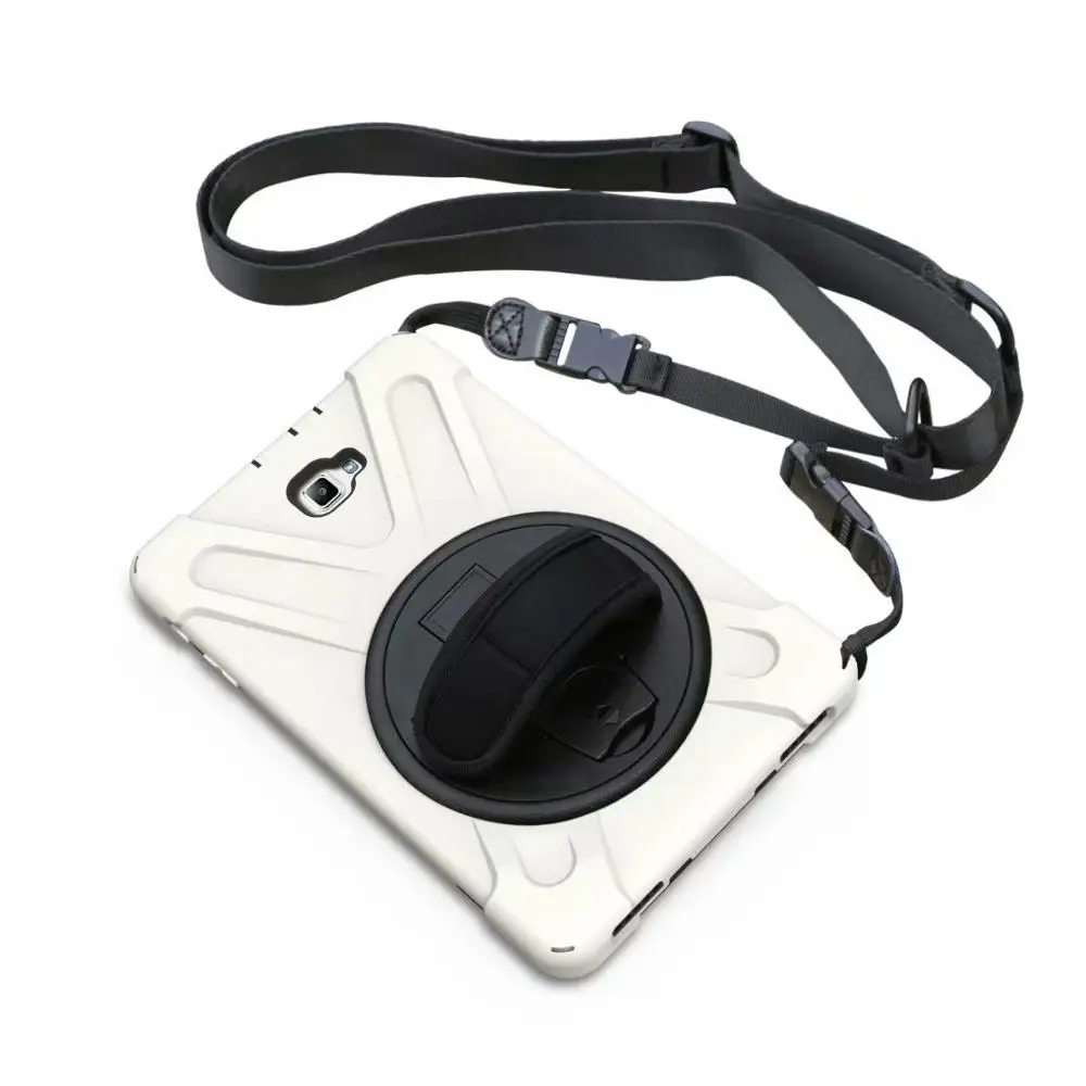 White Strap Для Galaxy Tab A 10,1 чехол, ударопрочный сверхпрочный защитный чехол для samsung Galaxy Tab A 10,1 T580 T585 - Цвет: White Strap