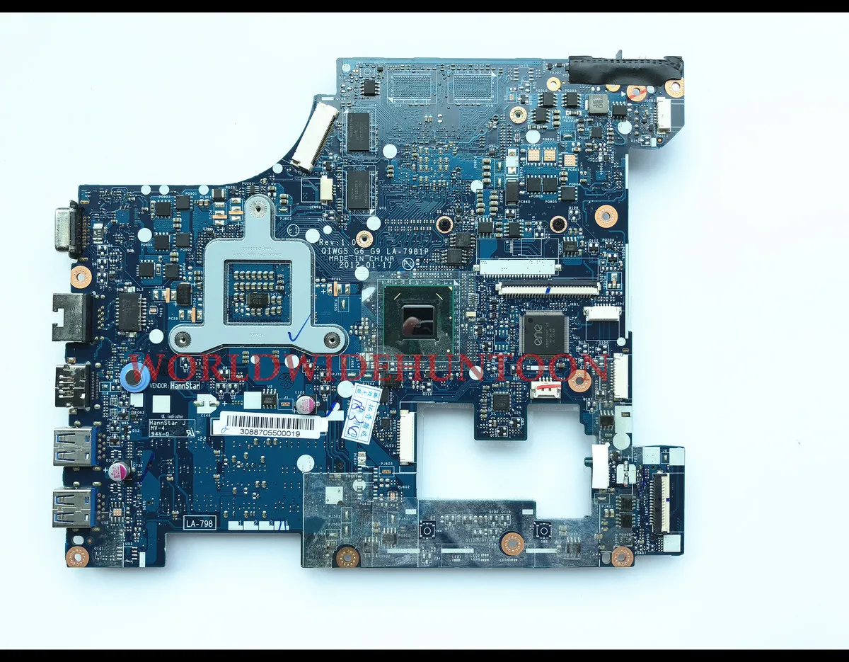 Высокое качество QIWG5-G6-G9 LA-7981P для lenovo Ideapad G580 Материнская плата ноутбука HM76 PGA989 DDR3 GT610M 1 ГБ полностью протестирована