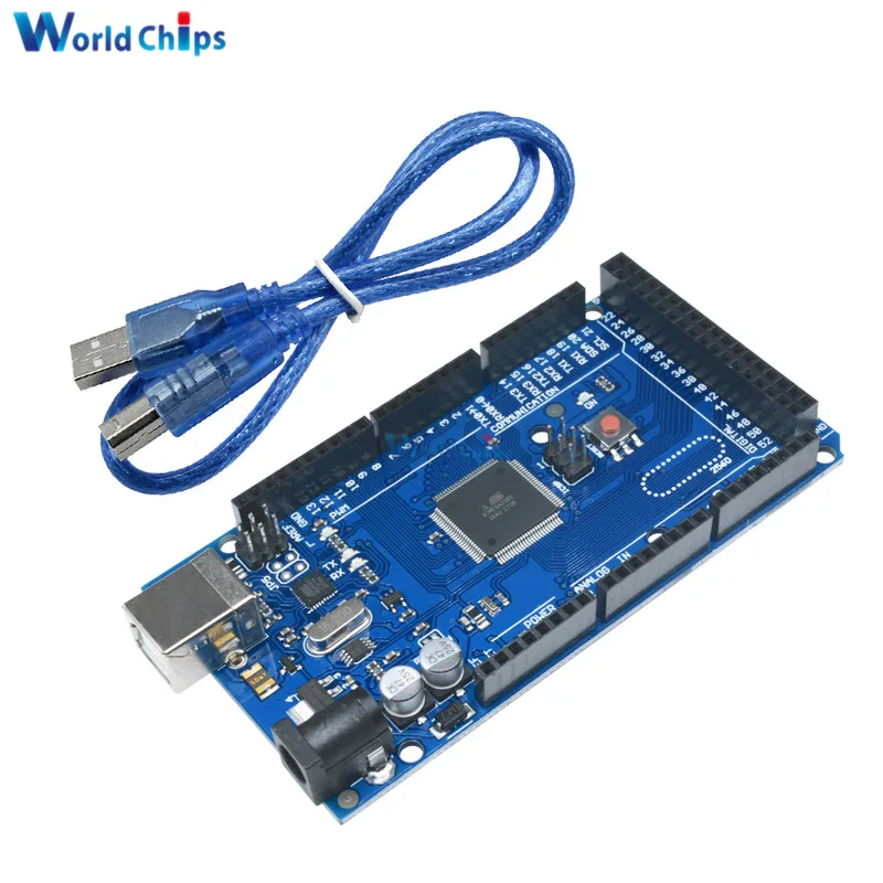 Плата MEGA2560 MEGA 2560 R3 ATMEGA16U2 ATMEGA2560 для замены на 5 в ATMega8U2 с USB кабелем|Интегральные
