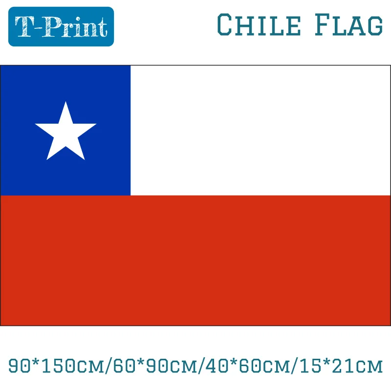 

90*150cm/60*90cm/40*60cm Chile National Flag For / National Day /Sports games Sports meeting Gift Hanging banners/printing flags