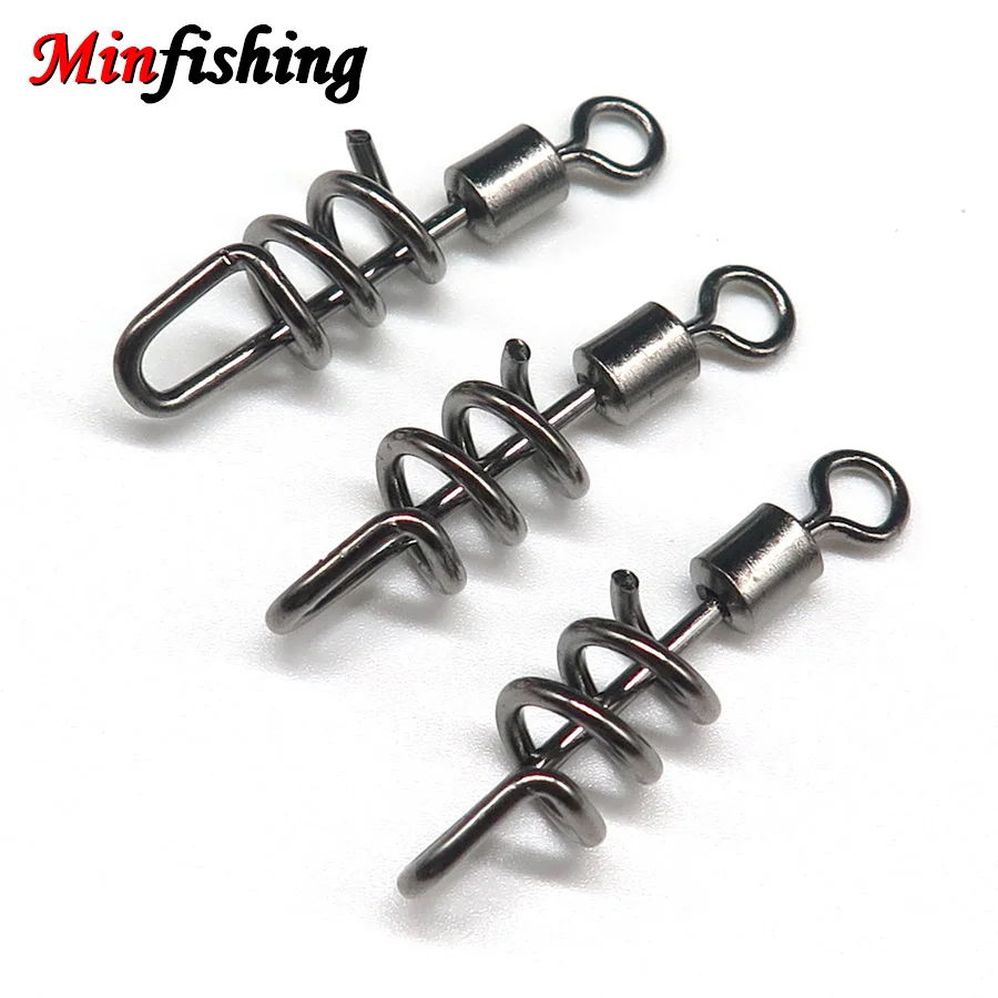 

25 pcs Fishing Hook Connector Rolling swivel with screwed snap Lure Hook Accessories River Fishing