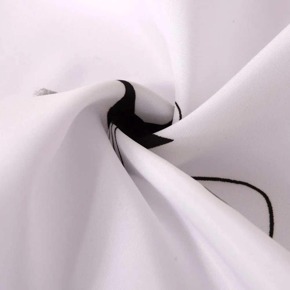 Дизайнерские водоотталкивающие тканевые занавески для душа с рисунком черного