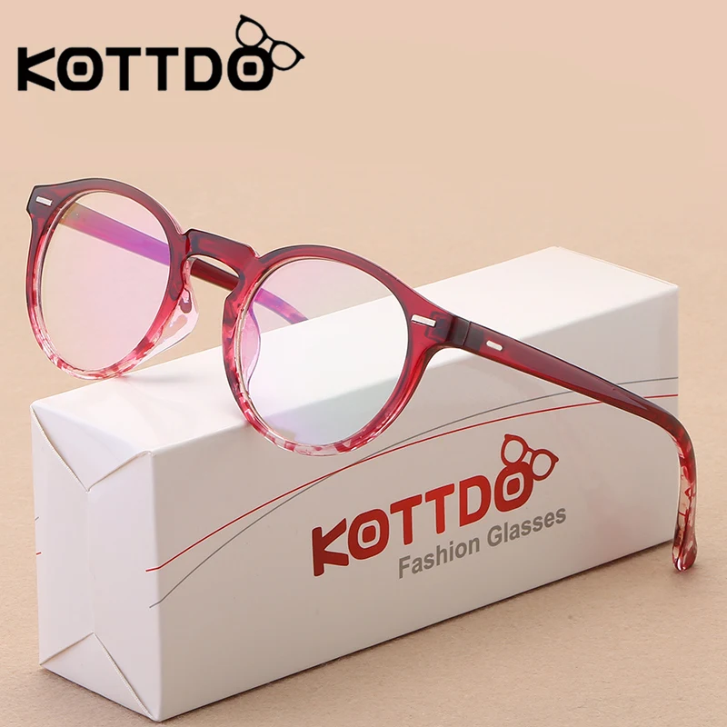 Kottdo, Ретро стиль, круглые очки, оправа для женщин, по рецепту, мужские очки с оптической оправой, оправа для глаз, очки, оправа для очков