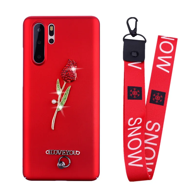 Чехол для Huawei P30 Pro P20 Розовый Жесткий чехол из поликарбоната на запястье P Smart Z 2019 9X