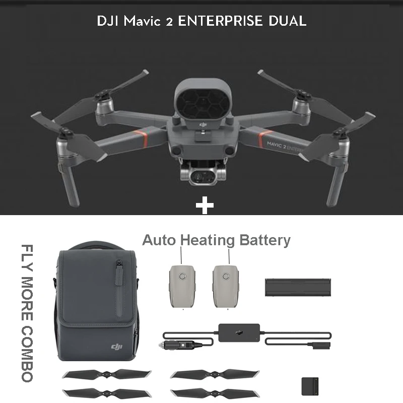 DUAL combo DJI Mavic 2 предприятие DUAL/Mavic 2 предприятие Дрон с M2E прожектор и M2E динамик и M2E Маяк RC Квадрокоптер - Цвет: DUAL combo