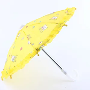 Аксессуары для кукол, популярный желтый дождевой Зонт нового стиля для куклы 18 дюймов, лучший подарок для детей N276