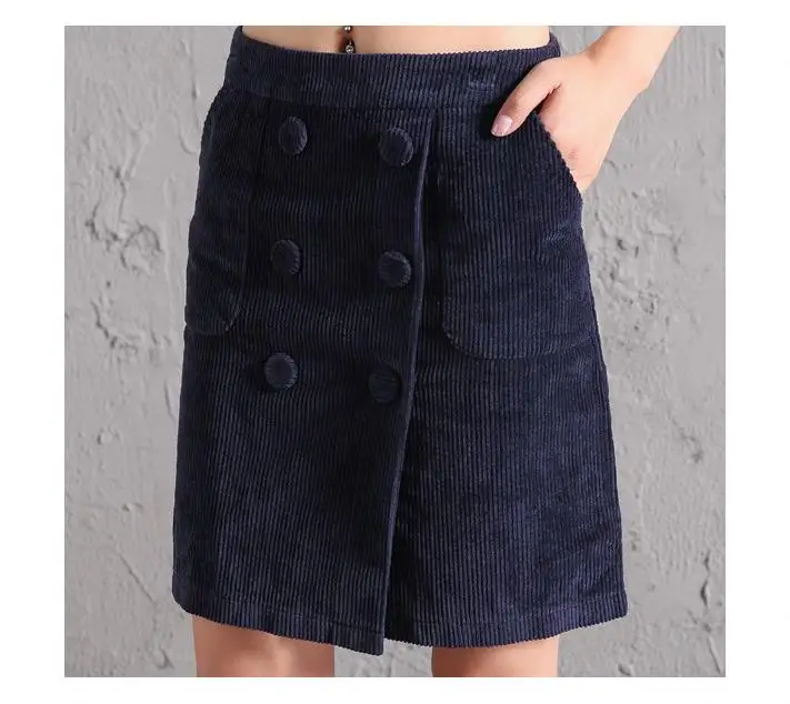 Женская Осенняя Вельветовая юбка большого размера|corduroy skirt|half skirta skirt |