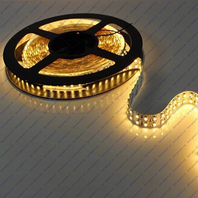 Гибкая двухрядная Светодиодная лента 12 Светодиодный пост. Тока 5 м/рулон 1200