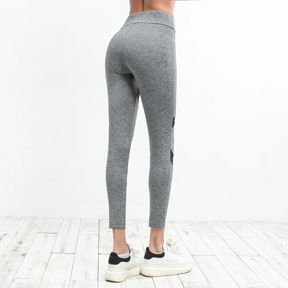 Новинка 2018 женские эластичные леггинсы с высокой талией облегающие спортивные