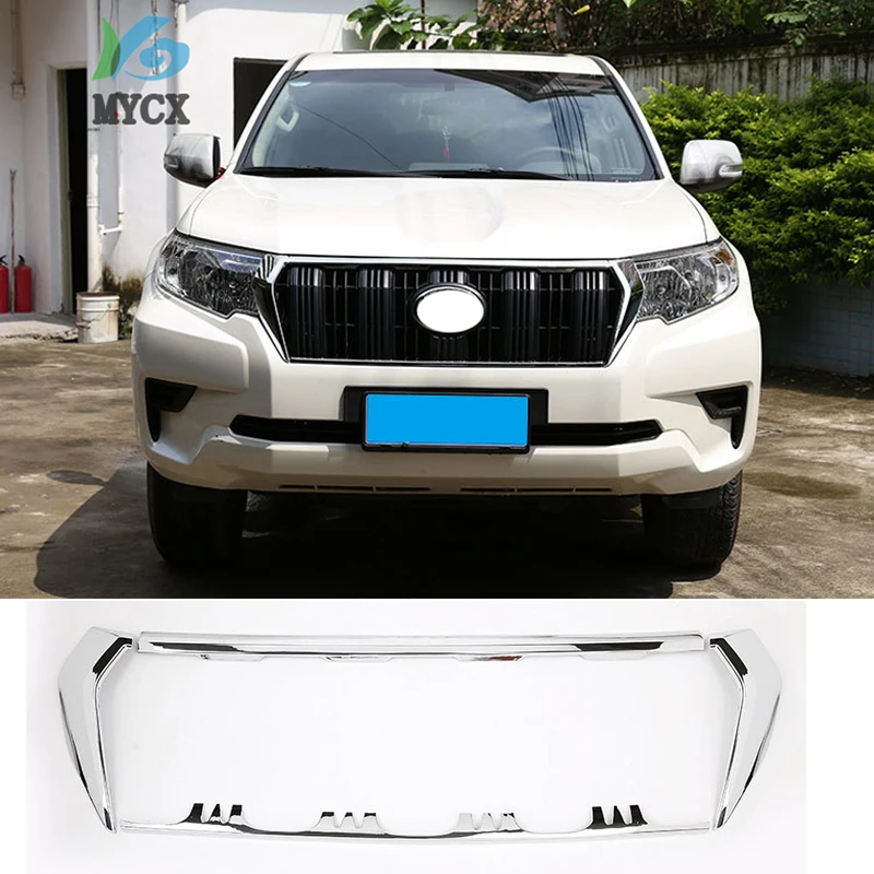 

Для Toyota Land Cruiser Prado FJ150 150 2010-2018 ABS хромированный передний гриль декоративная рамка отделка автомобильные аксессуары