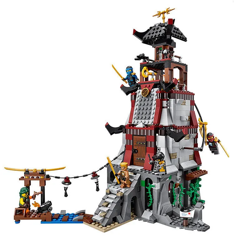 Bela ninjogoes Маяк Siege 70594 строительные блоки набор детей DIY Кирпичи игрушки для (815 шт.) |