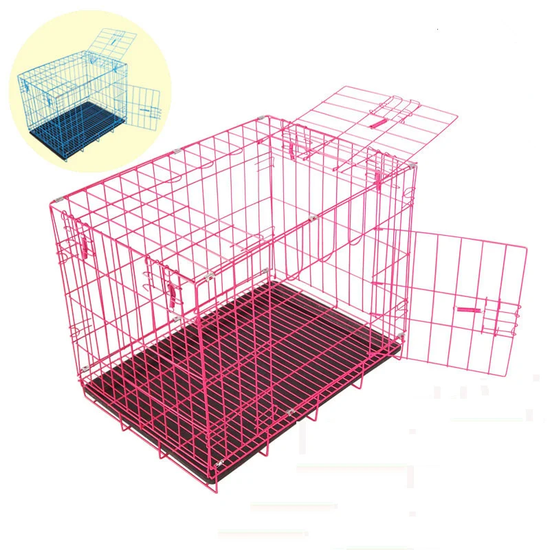 Клетка для домашних животных стальная проволока складной легко установить