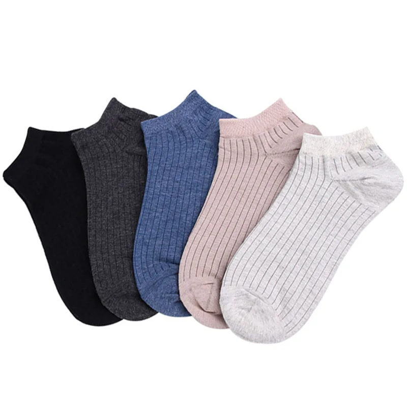 

5pairs Men Socks Ankle Sock Anti-odor Soft Cotton Breathable Male Low Cut Short Socks Vintage Shallow Mouth Man Socks Meias Sox