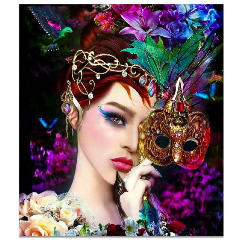 

Beauty mask diamond Embroidery diy diamond painting mosaic diamant painting 3d cross stitch pictures H693