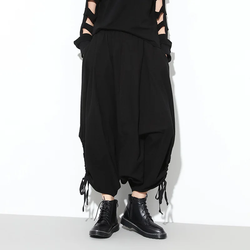 Хип хоп хиппи бохо хлопковые винтажные мешковатые брюки с карманами в стиле