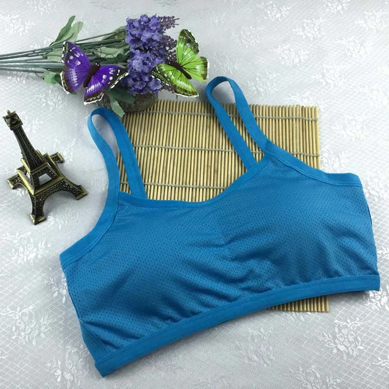 blue Модные женские бюстгальтеры для фитнеса, мягкий дышащий бесшовный тянущийся сзади полый резервуар, топ, однотонный бюстгальтер для сна F0281 - Цвет: blue