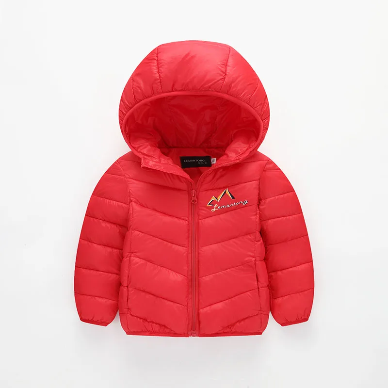 Теплые Перо Подпушка детские зимние пальто подкладкой Костюмы От 3 до 10 лет