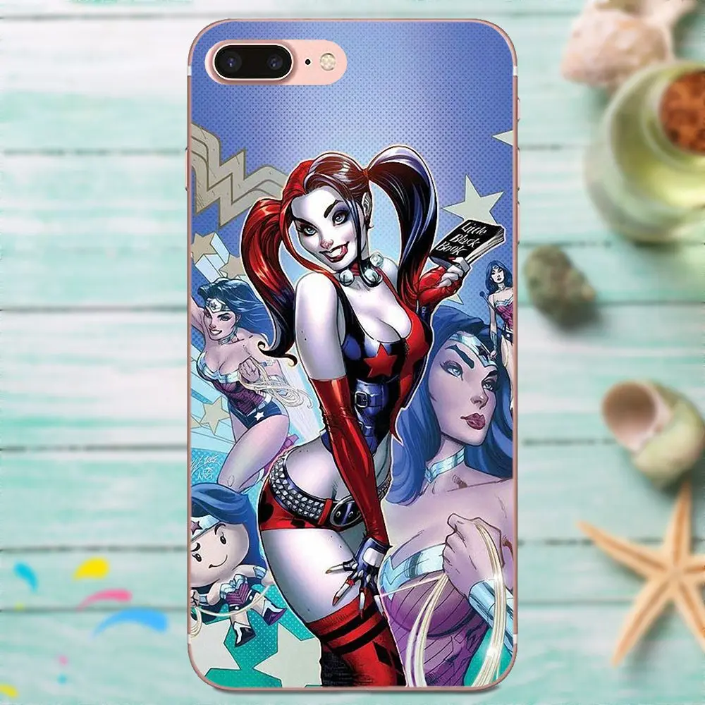 Мягкий чехол для мобильного телефона чехлы влюбленных Wonder Woman и Catwoman Huawei P8 P9 P10 P20