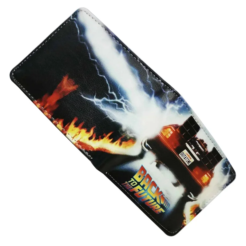 Кошелек с рисунком из аниме Назад в будущее мужской кошелек для долларов сумки