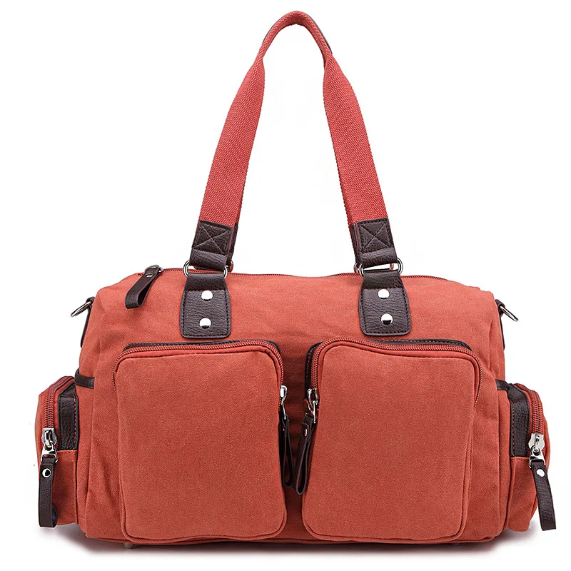 Дорожная сумка мужская мягкие холщовые сумки на плечо в машину вместительная