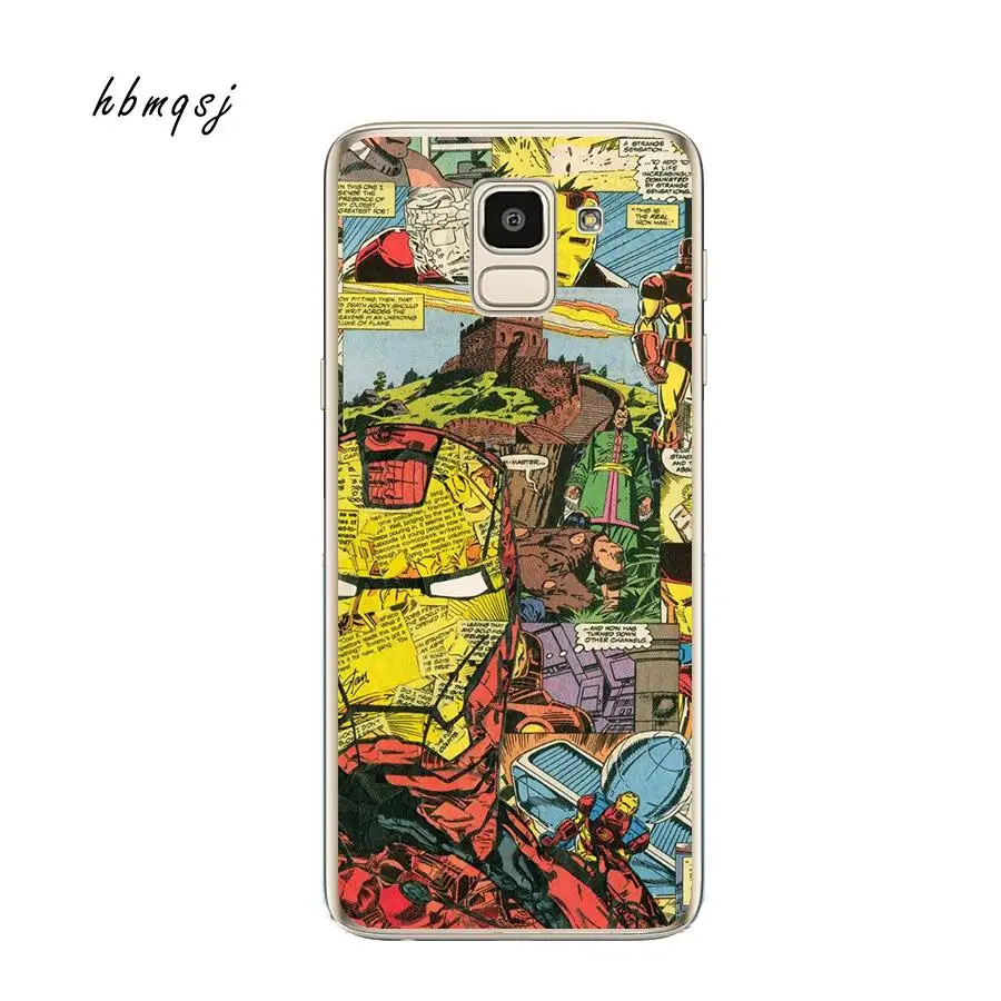 Funda для samsung galaxy j6 j8 j5 j7 чехол из мягкого силикона venom флеш-накопителей “Мстители”