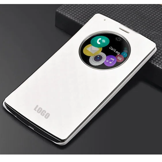 Официальный чехол для LG G4 Quick Circle роскошный флип-чехол для LG G4 чехол F500 H810 NO: G402 - Цвет: Белый