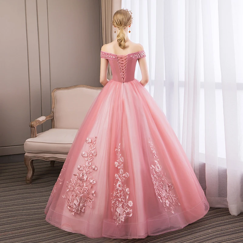 Quinceanera Dresses 2022 New Elegant Boat Neck Luxury Lace Embroidery Vestidos De 15 Anos Party Prom Vintage Quinceanera Gown images - 6