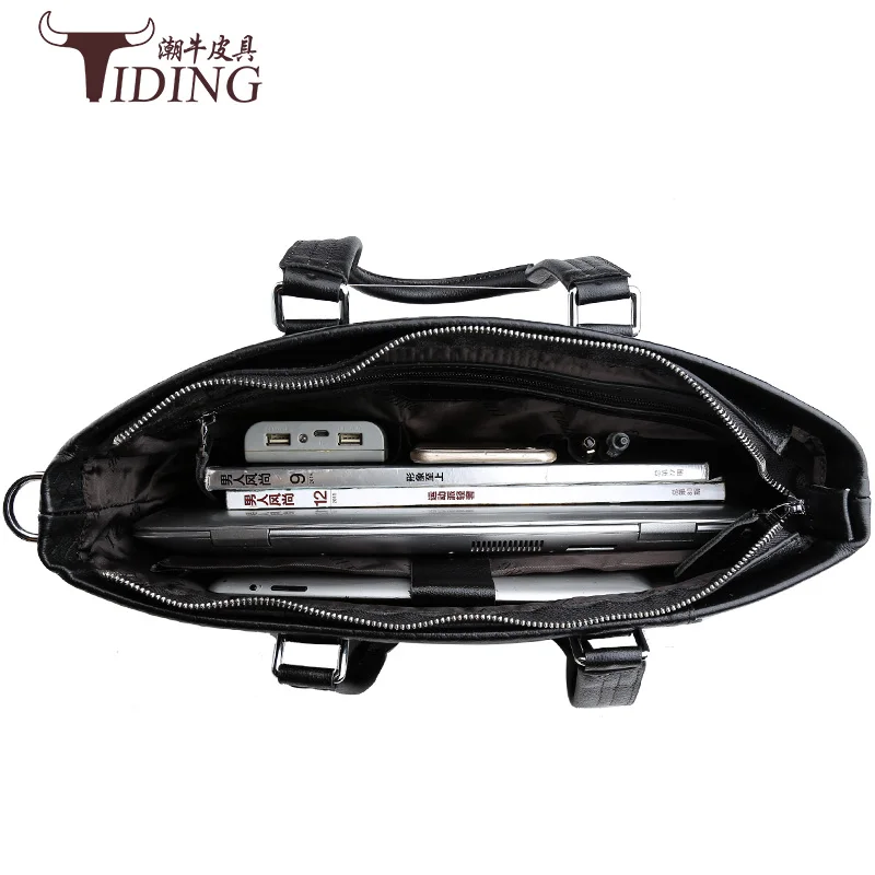 Деловой портфель из воловьей кожи для мужчин брендовая элегантная сумка