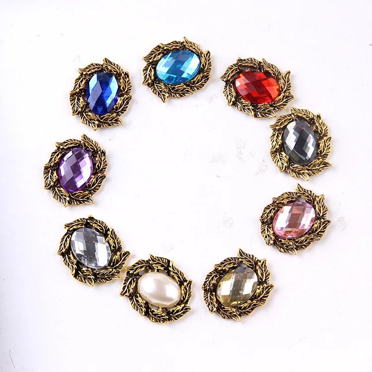 20 шт. винтажный бриллиантовый застежка жемчужная лицевая пластина пряжка для