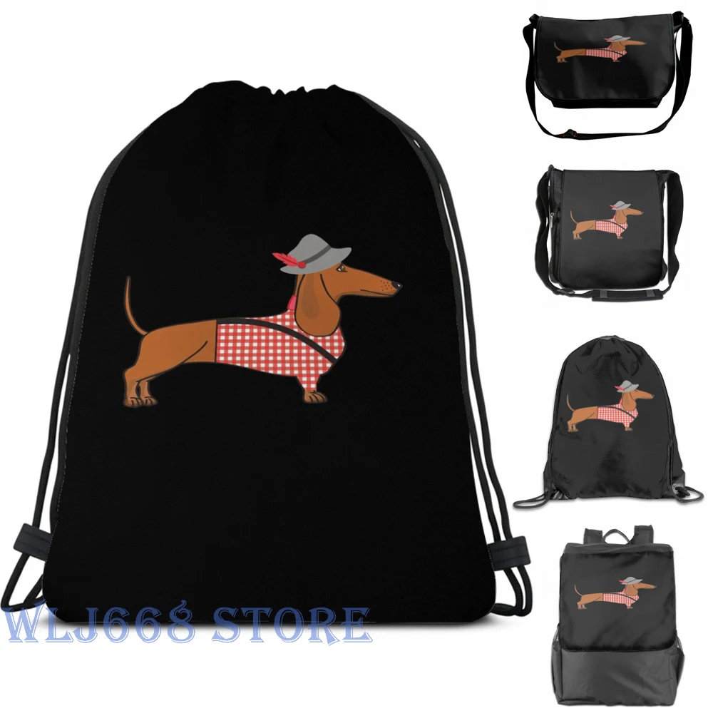 Забавные сумки с принтом через плечо женские Bavarian Dachshund тройник Октоберфест пивной фестиваль рюкзак на одно плечо путешествия мужчины