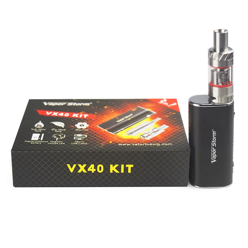 Электронная сигарета 3 в 1 Vapor Storm VX40 40 Вт аккумулятор 2200 мАч бокс мод вейп масло