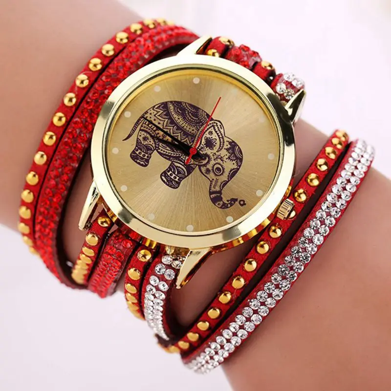 2018 модный браслет со слоном женские часы женское платье классическое ювелирное