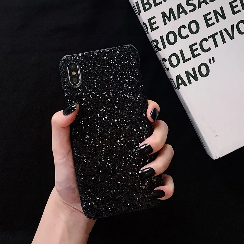 Жесткий чехол с блестками для Huawei P30 Lite Задняя Крышка P Smart 2019 Y9 honor 10 9X 7X 8X Mate 20 30 P20 P40