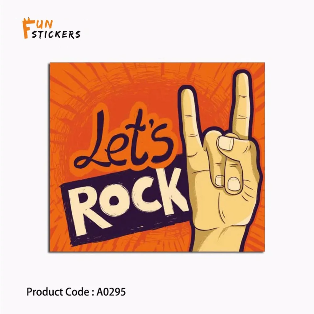 Rock and roll gestures horror finger music trend combination set cardboard laptop guitar skateboard luggage waterproof sticker | Игрушки и