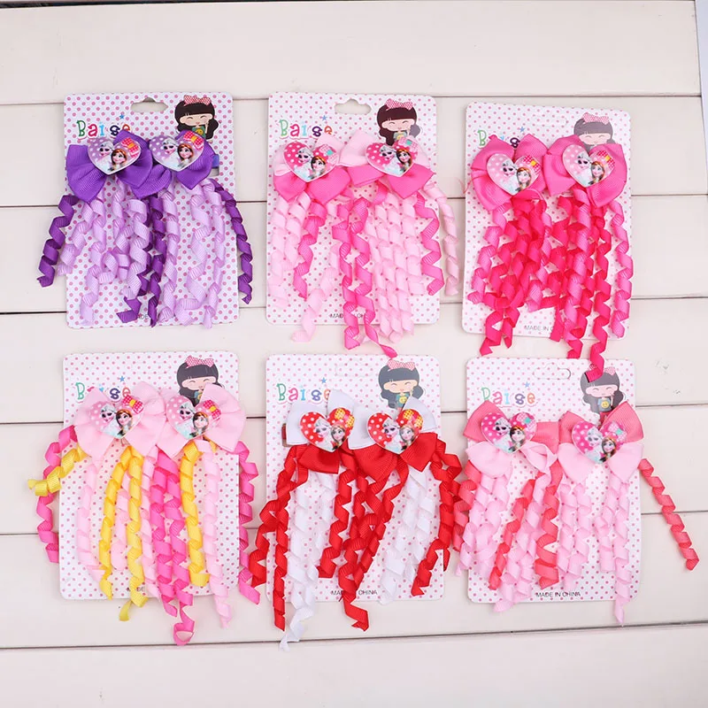 Princess Butterfly rubber bands Elsa Threaded Ribbon 2pcs/lot Large headband Hair Accessories | Детская одежда и обувь