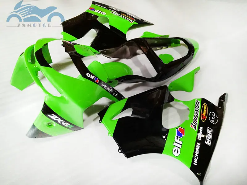Набор обтекателей для мотоциклов ZX 6R ZX636 98 99 Зеленый и черный | Автомобили