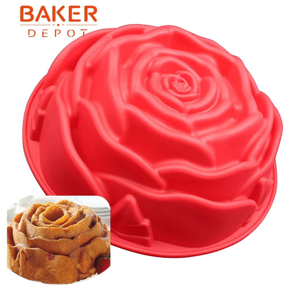 BAKER DEPOT, силиконовая форма для тортов, в форме цветка, в форме короны, кондитерские инструменты для выпечки, 3D, для хлеба, в форме большого торта, форма для пиццы, сделай сам, на день рождения, свадьбу