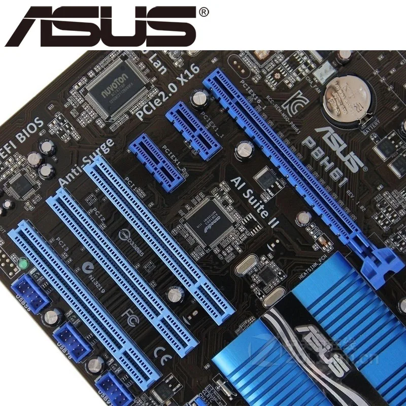 Настольная Материнская плата Asus P8H61 разъем LGA 1155 i3 i5 i7 DDR3 16 ГБ uATX UEFI BIOS оригинальная