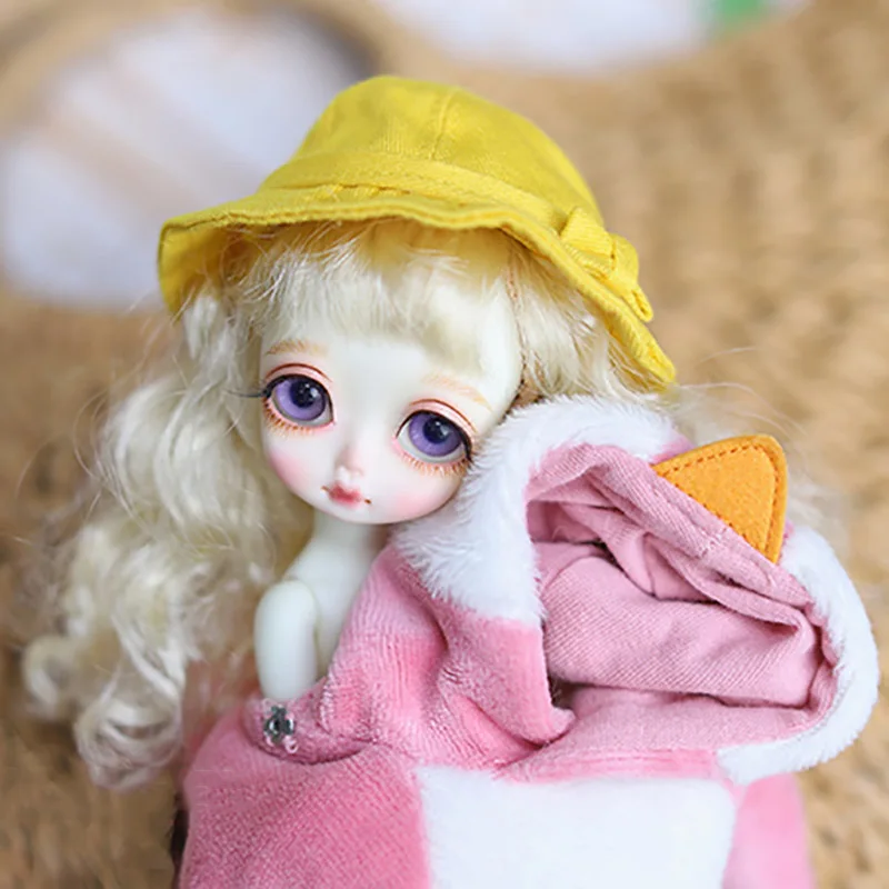 Cateleya Doll accessories Dolls and photo props Kindergarten helmet Cute little yellow hat Hat for dolls Suitable 1/3 1/6 | Игрушки и