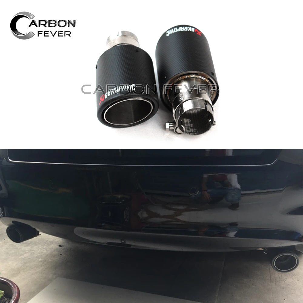 Универсальный УГЛЕРОДНЫЙ Akrapovic выхлопной наконечник автомобиля 63 мм в 89 для всех