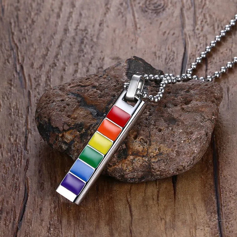 Равенства Радуга Dog Tag ювелирные изделия нержавеющая сталь геи лесбиянки
