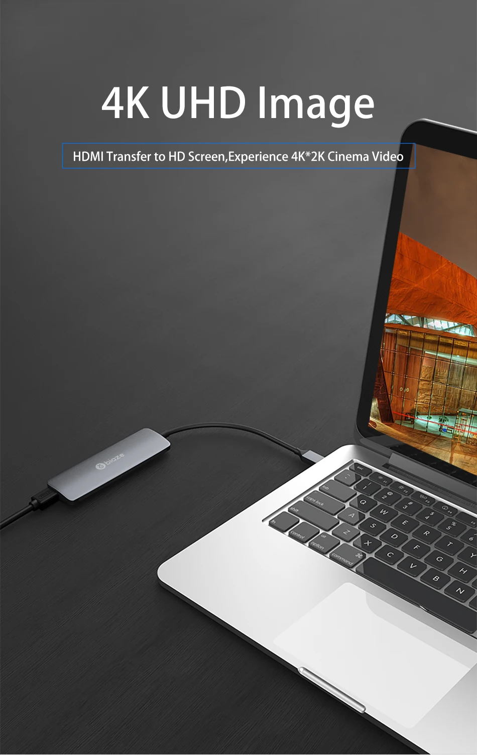 Biaze USB C концентратор type C к Мульти USB 3,0 концентратор HDMI адаптер с SD/TF кард-ридер для MacBook Pro huawei P30/P20 разветвитель usb-хаб