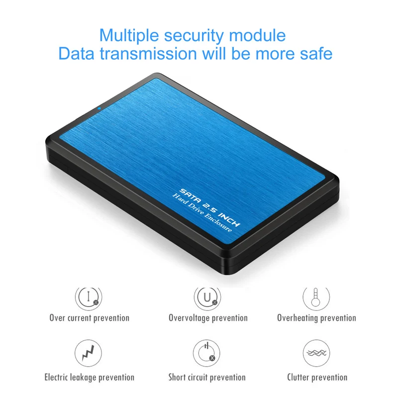 2 5 дюймовый корпус для внешнего жесткого диска USB 3 0 SATA Hd черный чехол инструмент