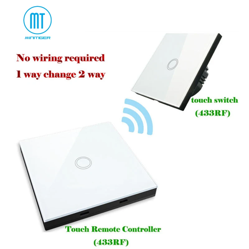 Minitiger стандарт ЕС настенный светильник сенсорный выключатель + беспроводные