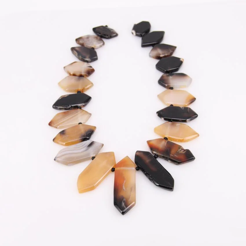 Полированный необработанный натуральный сон ачат плиты палка бусины кулон