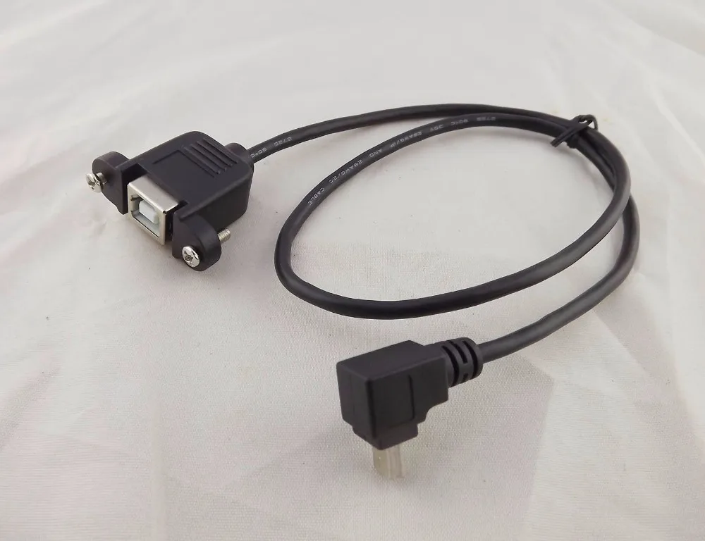 USB 2 0 B Female To Mini 5 Pin Male Up Angle Панель Крепления для принтера Удлинительный кабель 50 см