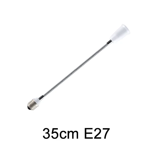 35CM Гибкий E27 для E27 светодиодный Основание светильника держатель лампы Резьбовой Адаптер 6/9/15/20/30/35/60 см расширение светильник держатель конвертер фитинг - Цвет: 35CM