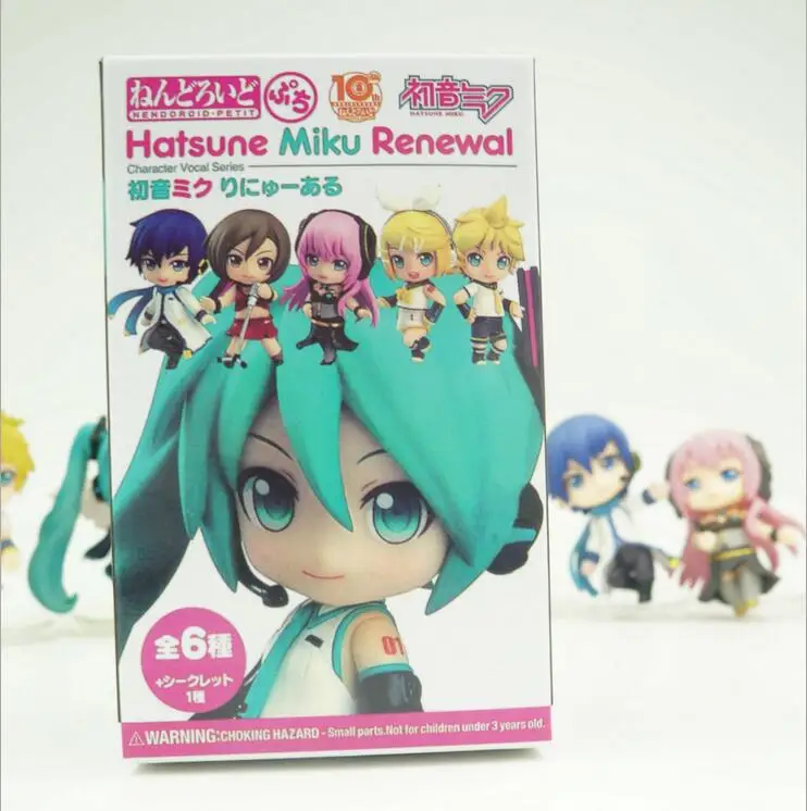 Аниме 7 см 6 шт./компл. Hatsune Miku Sakura Meiko Luka Kagamine Len Rin Kaito ПВХ Фигурки игрушки модель