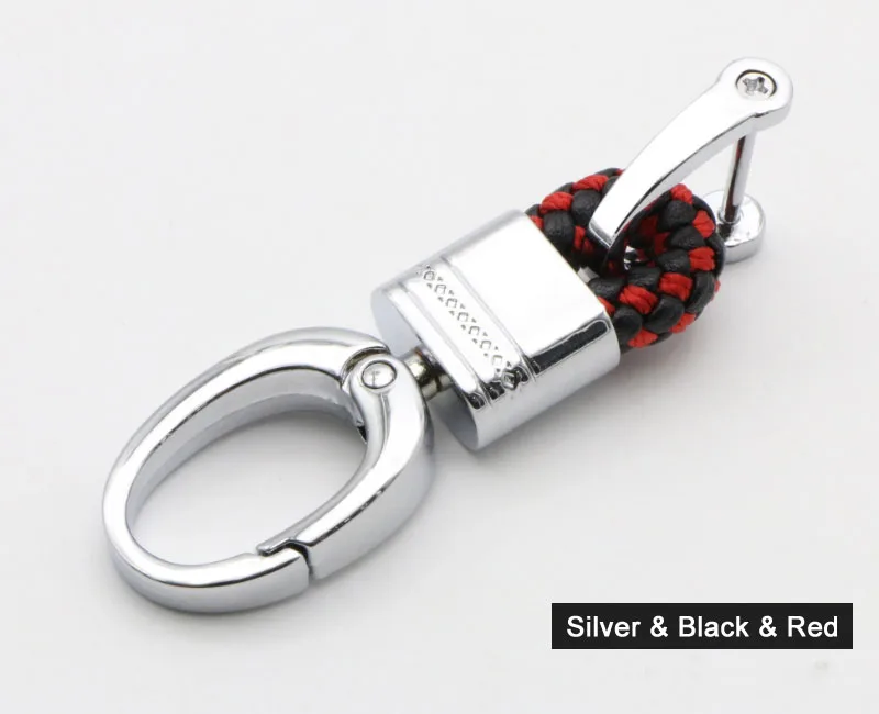 S-Black red Автомобильный брелок ручной работы автомобильный брелок для ключей Пряжка подковы брелок llavero moto металлический брелок для ключей - Название цвета: S-Black red