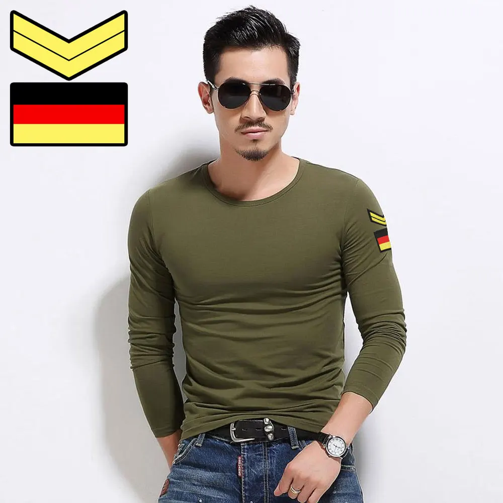 Футболка мужская камуфляжная с длинным рукавом и V образным вырезом|camouflage t shirt|t